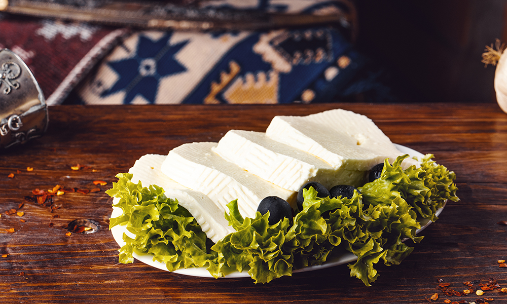 იმერული ყველი at Tbilisuri Ezo Georgian restaurant in Tbilisi }}