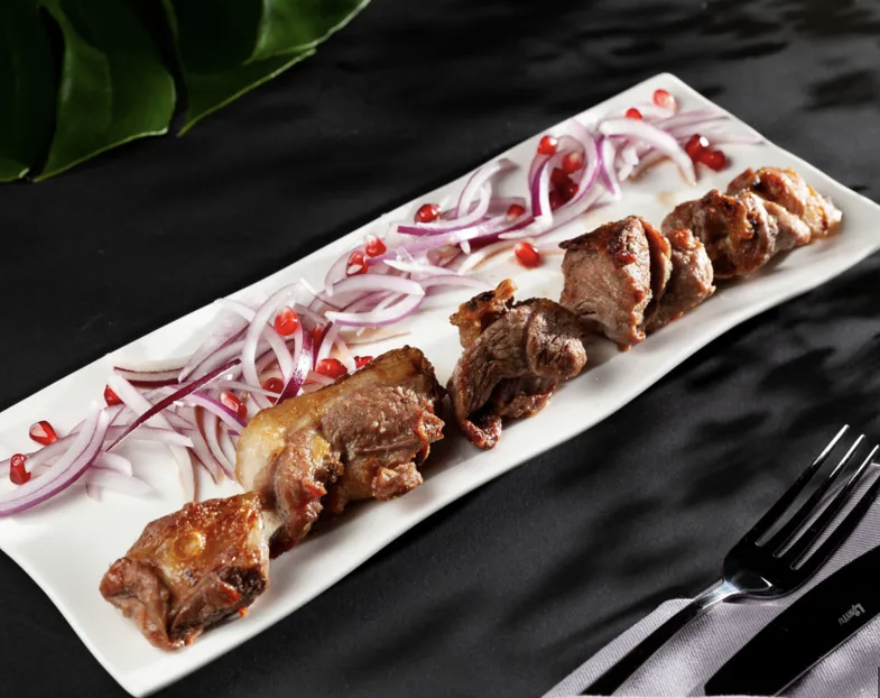 Veal barbecue at Tbilisuri Ezo in Tbilisi }}